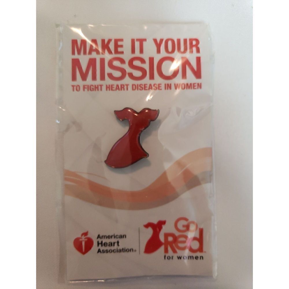 American heart association Go Red pin